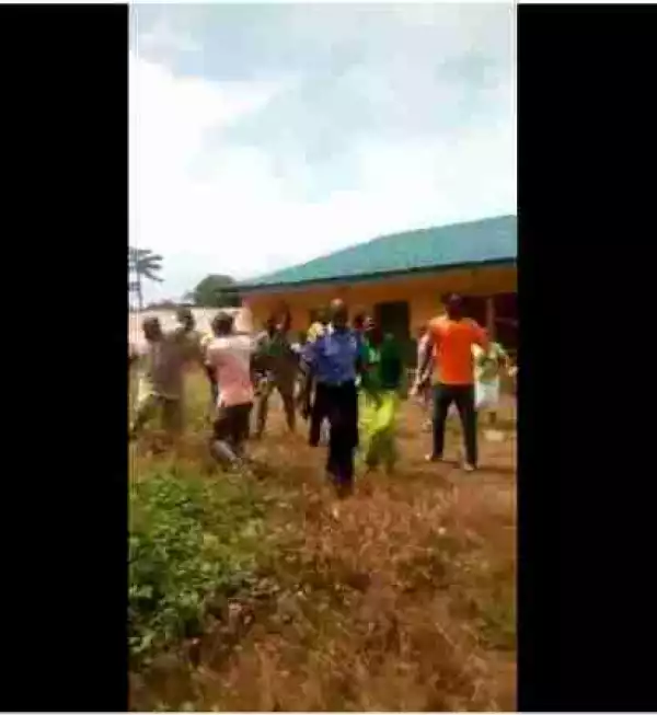 Ekiti Election: Policemen Molested After Voting Was Disrupted By Thugs (Photos)